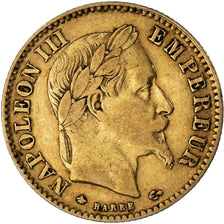 Moneda, Francia, Napoleon III, 10 Francs, 1868, Paris, MBC, Oro, KM:800.1