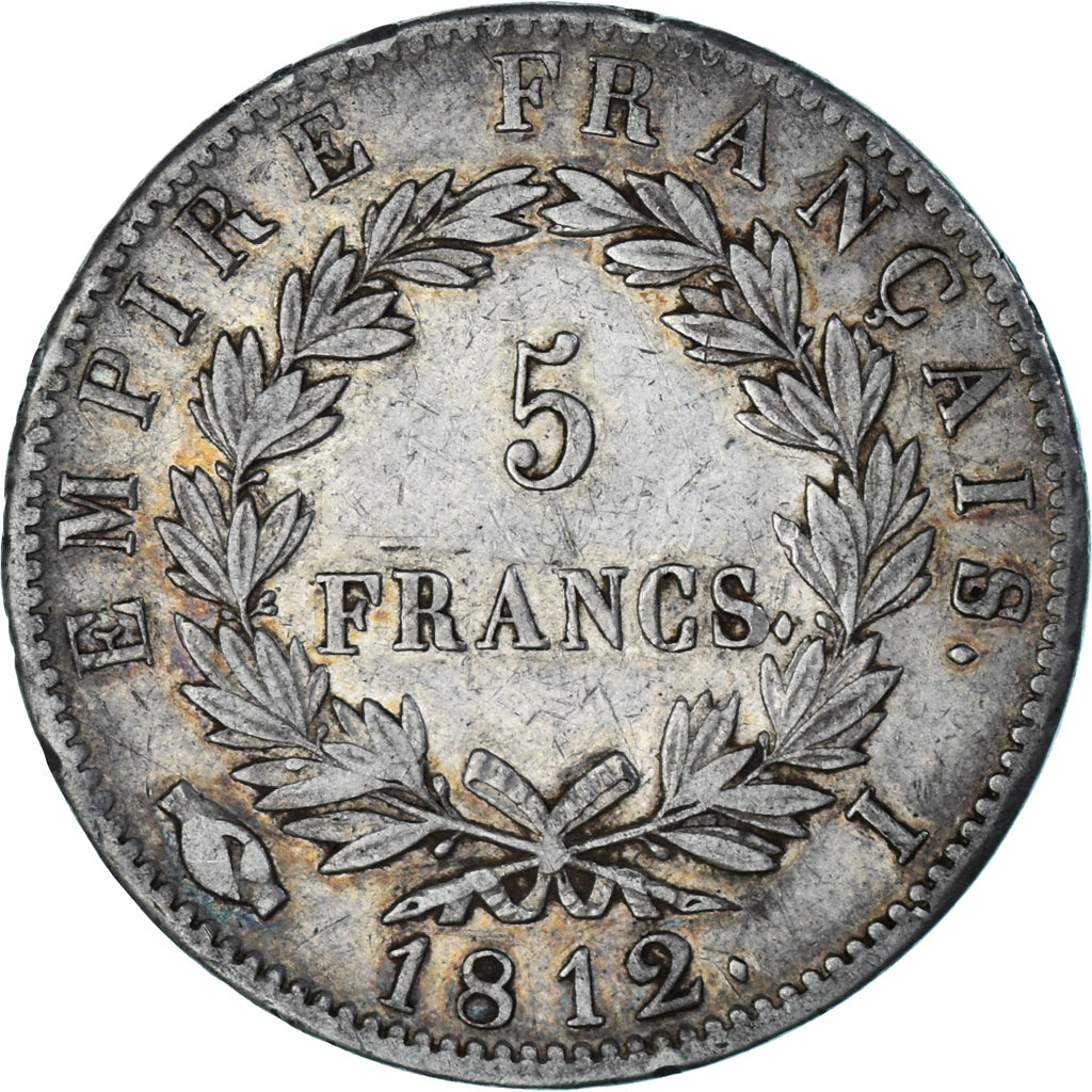 Coin, France, Napoléon I, 5 Francs, 1812, Limoges, EF(40-45), Silver, KM:694.7