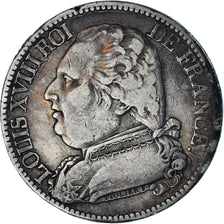 Francia, Louis XVIII, 5 Francs, 1814, Paris, BB, Argento, KM:702.1, Gadoury:591