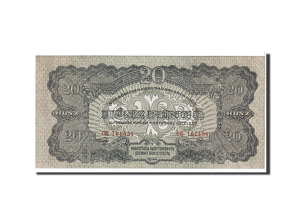Hungary, 20 Pengö, 1944, KM #M6b, UNC(65-70)