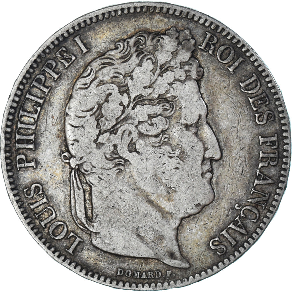 Moneta, Francia, Louis-Philippe, 5 Francs, 1842, Lille, BB, Argento, Gadoury:678
