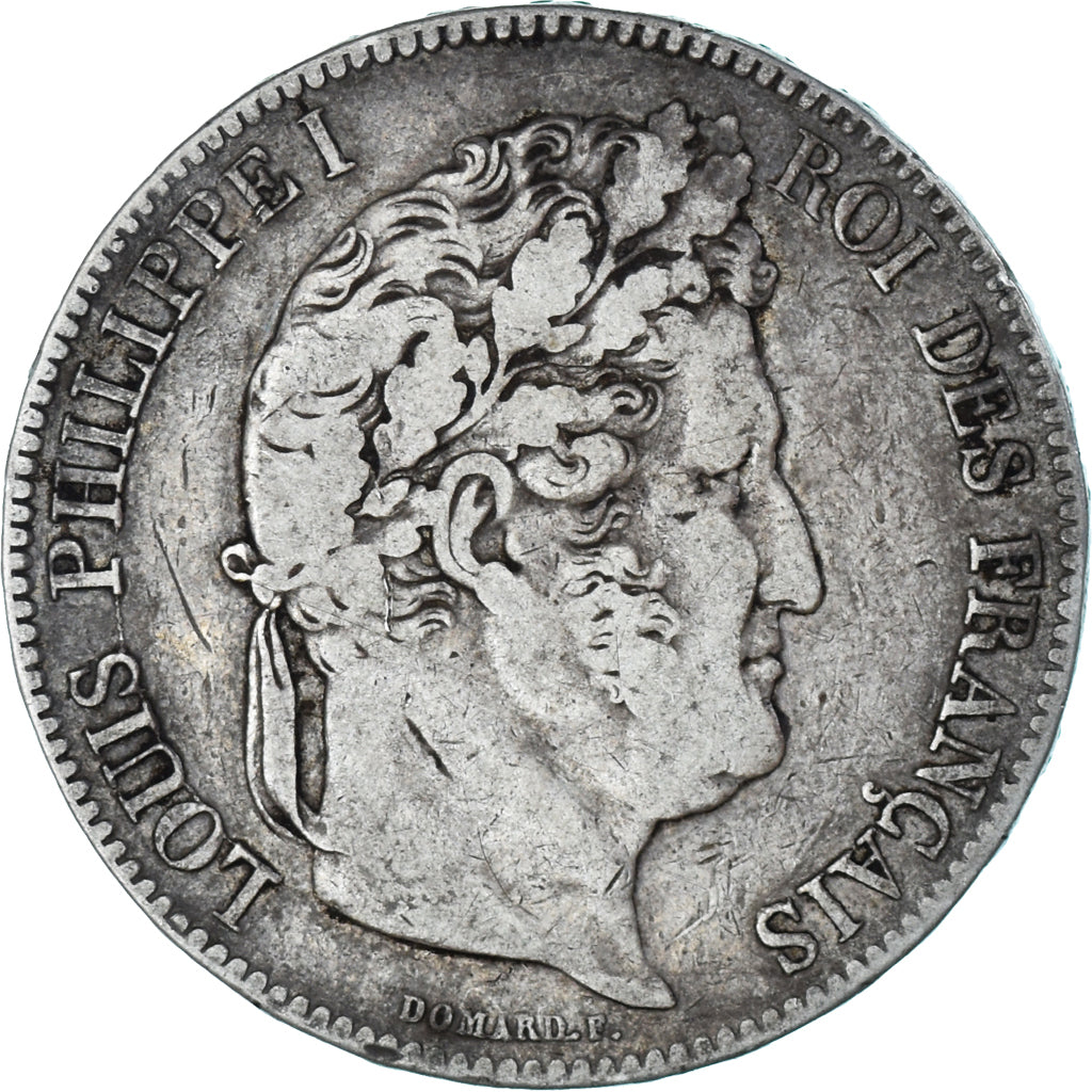 Coin, France, Louis-Philippe, 5 Francs, 1835, Lille, VF(30-35), Silver