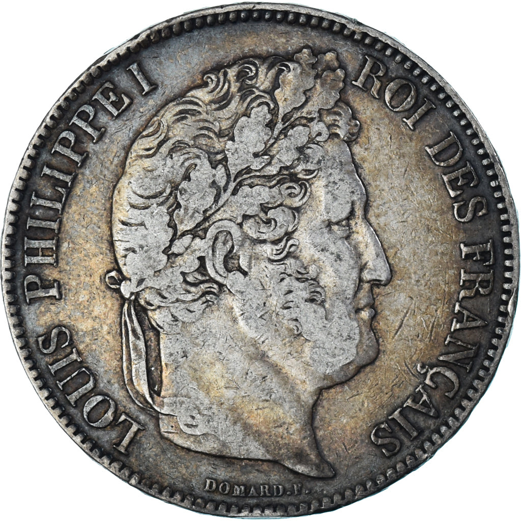 Coin, France, Louis-Philippe, 5 Francs, 1834, Nantes, VF(30-35), Silver