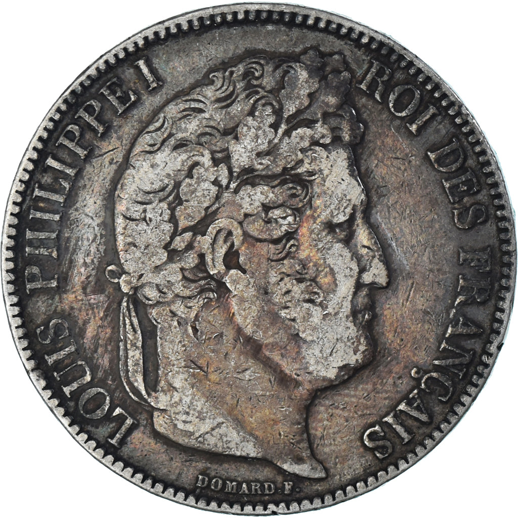 Coin, France, Louis-Philippe, 5 Francs, 1843, Rouen, VF(30-35), Silver