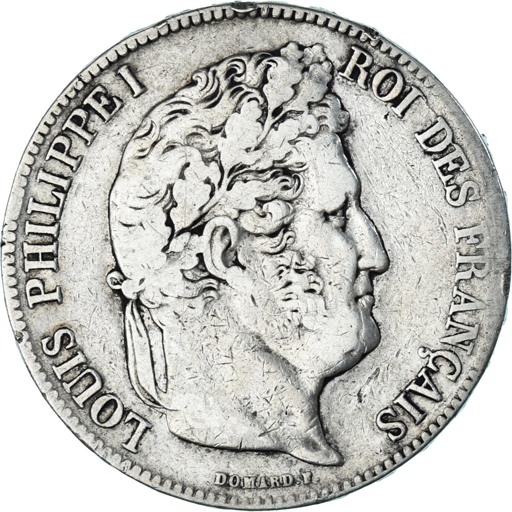 Coin, France, Louis-Philippe, 5 Francs, 1835, Rouen, VF(20-25), Silver