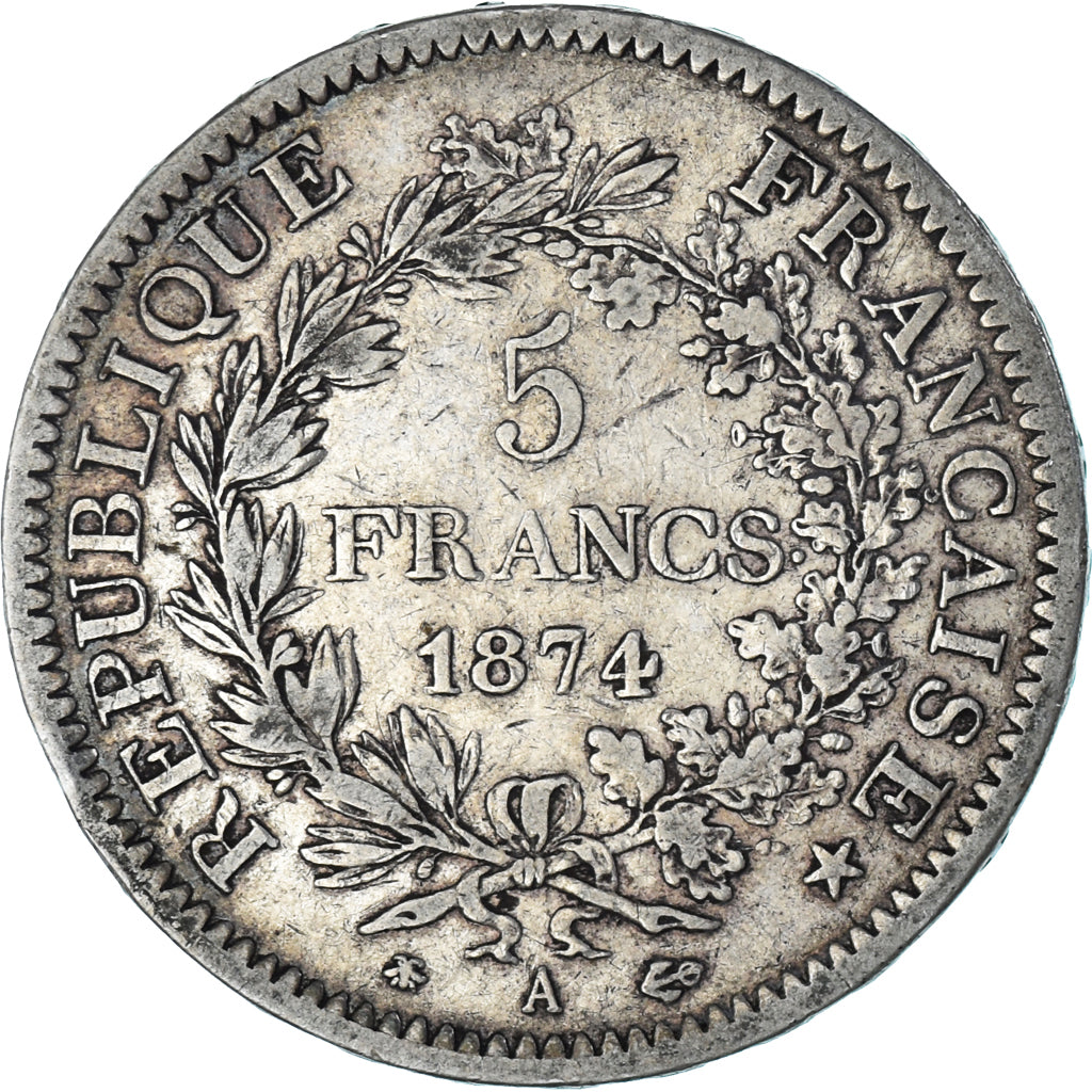 Monnaie, France, Hercule, 5 Francs, 1874, Paris, TB+, Argent, KM:820.1