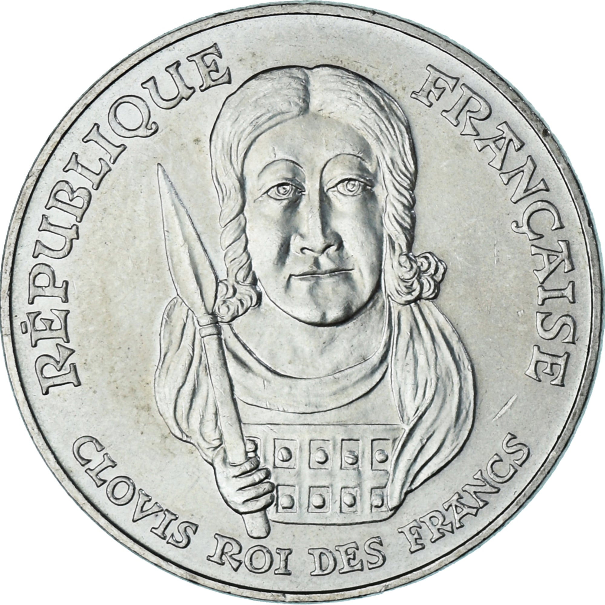 Coin, France, Clovis, 100 Francs, 1996, EF(40-45), Silver, KM:1180, Gadoury:953
