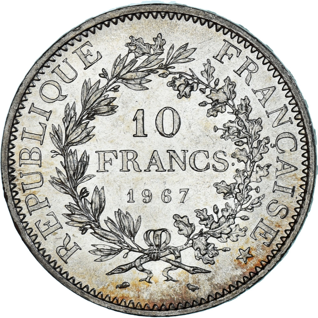 Coin, France, Hercule, 10 Francs, 1967, Paris, Avec accent, MS(63), Silver