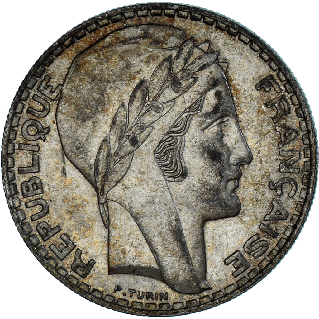 Moeda, França, Turin, 20 Francs, 1938, Paris, AU(55-58), Prata, KM:879