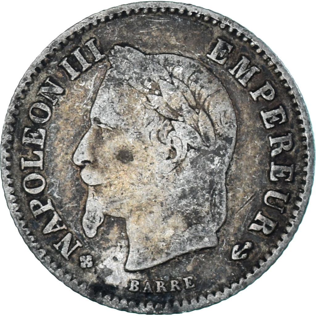 Moneda, Francia, Napoleon III, Napoléon III, 20 Centimes, 1868, Strasbourg