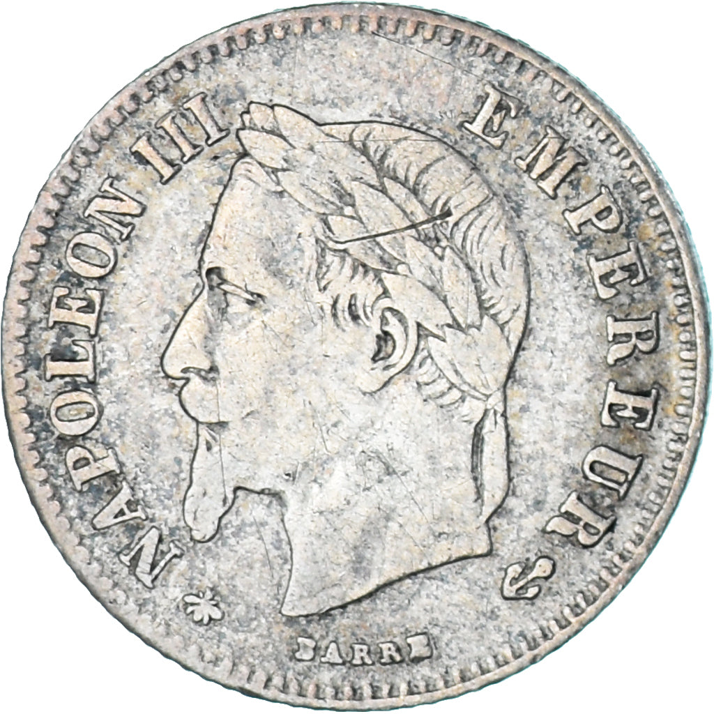 Moneta, Francja, Napoleon III, Napoléon III, 20 Centimes, 1866, Paris