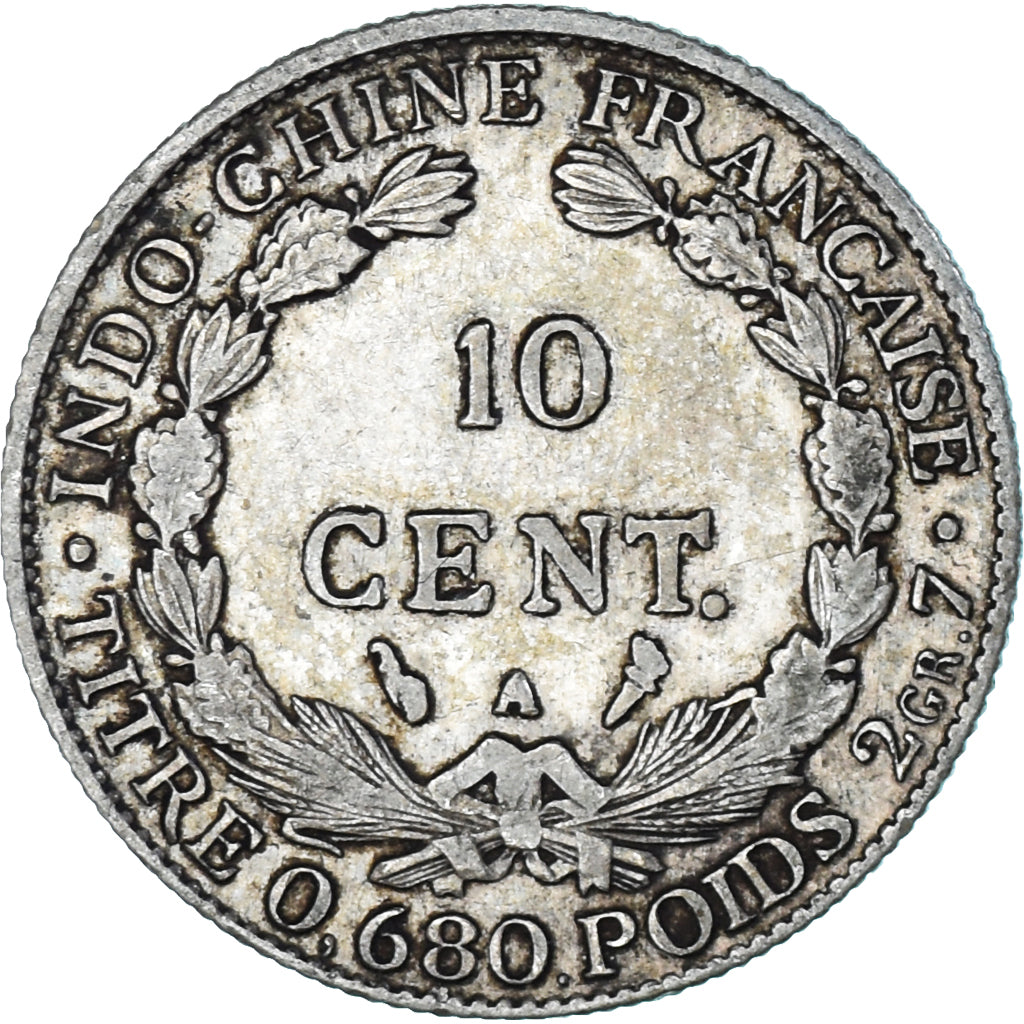 Coin, FRENCH INDO-CHINA, 10 Cents, 1922, Paris, EF(40-45), Silver, KM:16.1