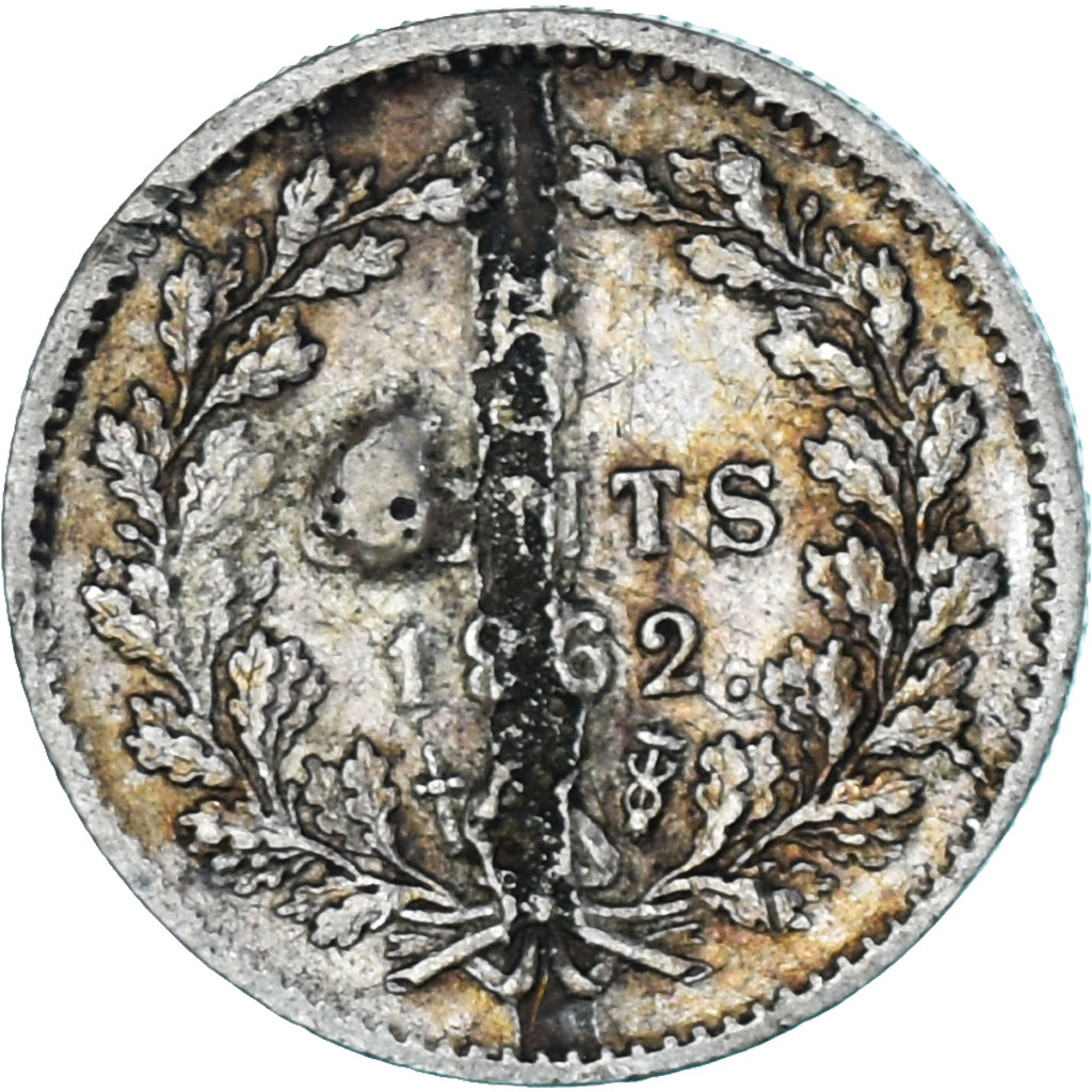 Coin, Netherlands, William III, 5 Cents, 1862, VF(20-25), Silver, KM:91
