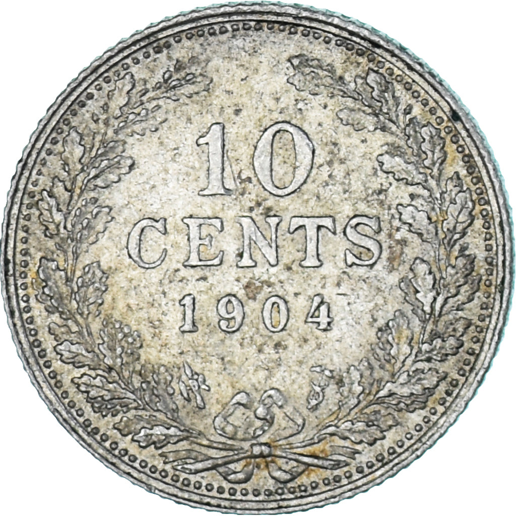 Coin, Netherlands, Wilhelmina I, 10 Cents, 1904, EF(40-45), Silver, KM:136
