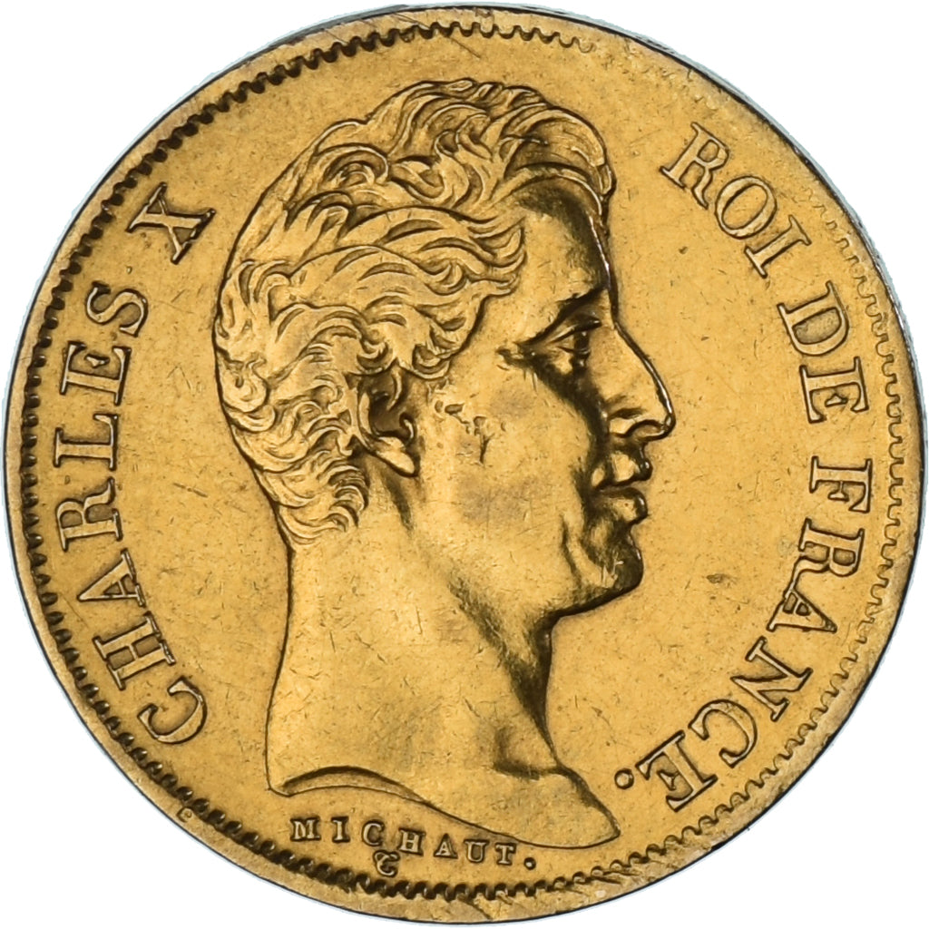Munten, Frankrijk, Charles X, 40 Francs, 1830, Paris, ZF, Goud, KM:721.1