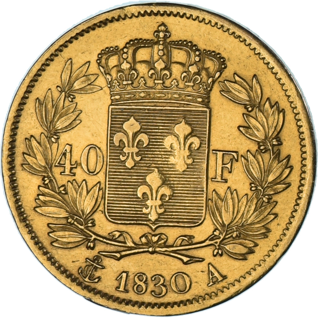 Munten, Frankrijk, Charles X, 40 Francs, 1830, Paris, ZF, Goud, KM:721.1