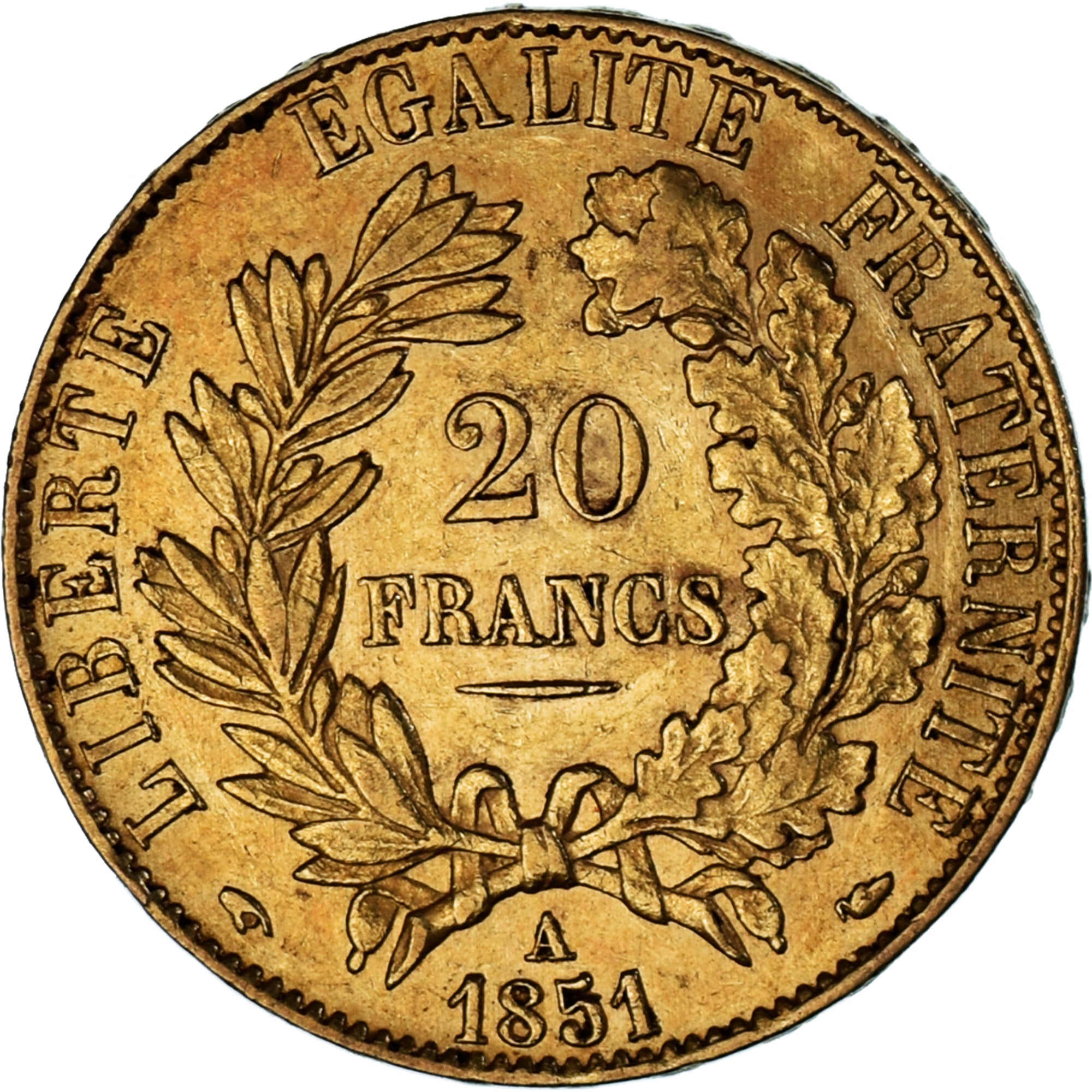 Monnaie, France, Cérès, 20 Francs, 1851, Paris, TTB+, Or, Gadoury:1059, KM:762