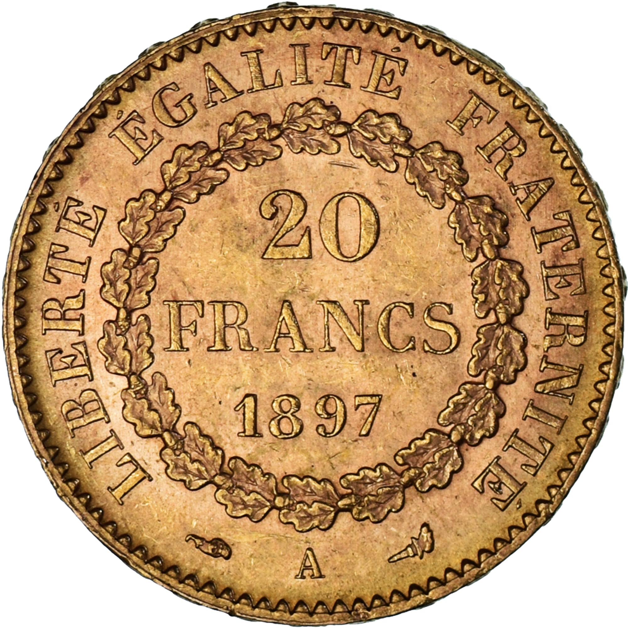 Monnaie, France, Génie, 20 Francs, 1897, Paris, TTB+, Or, Gadoury:1063, KM:825