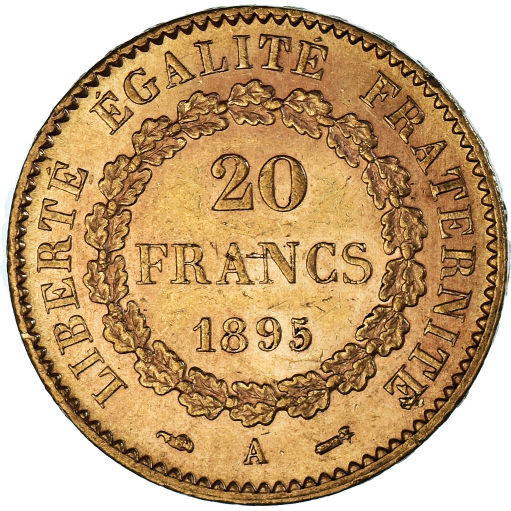 Moneta, Francia, Génie, 20 Francs, 1895, Paris, SPL-, Oro, KM:825, Gadoury:1063