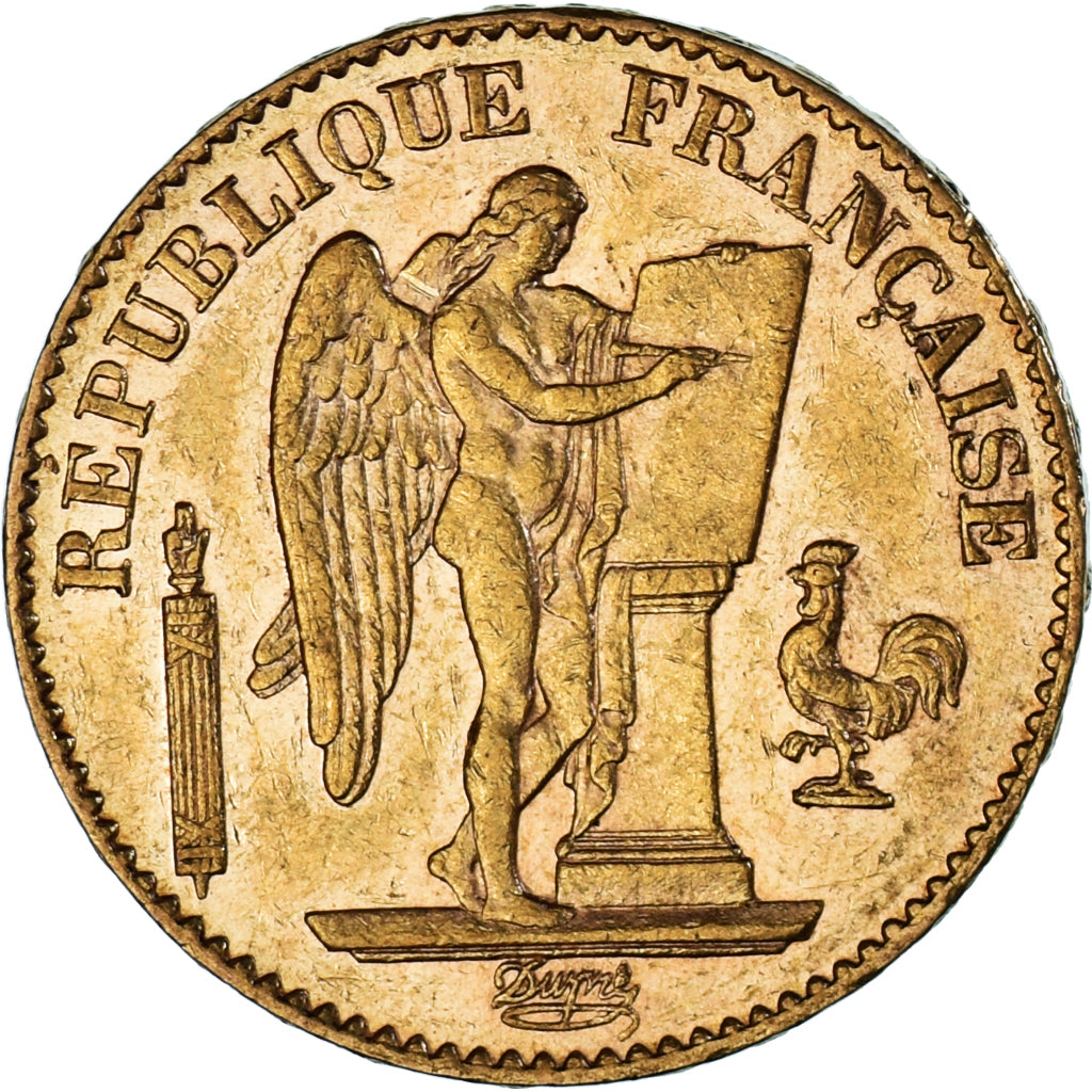 Coin, France, Génie, 20 Francs, 1891, Paris, AU(50-53), Gold, KM:825