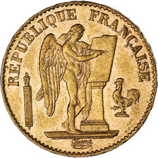 Coin, France, Génie, 20 Francs, 1891, Paris, AU(50-53), Gold, KM:825