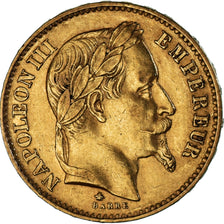 Moneda, Francia, Napoleon III, 20 Francs, 1868, Paris, MBC, Oro, KM:801.1