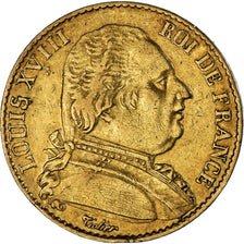 Monnaie, France, Louis XVIII, 20 Francs, 1814, Paris, TTB, Or, Gadoury:1026