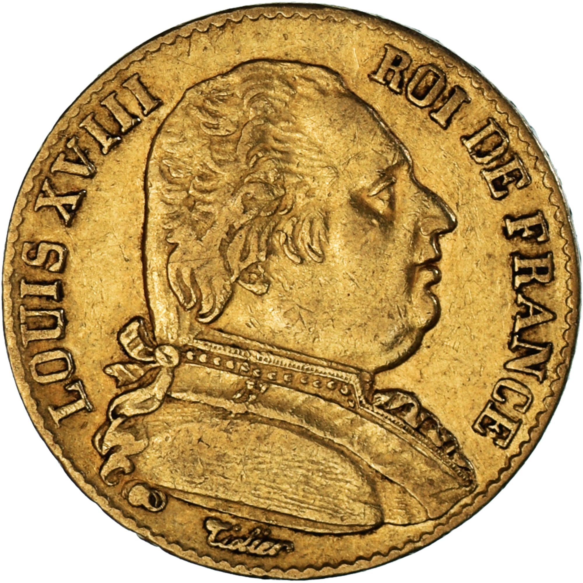 Moeda, França, Louis XVIII, 20 Francs, 1815, Paris, EF(40-45), Dourado