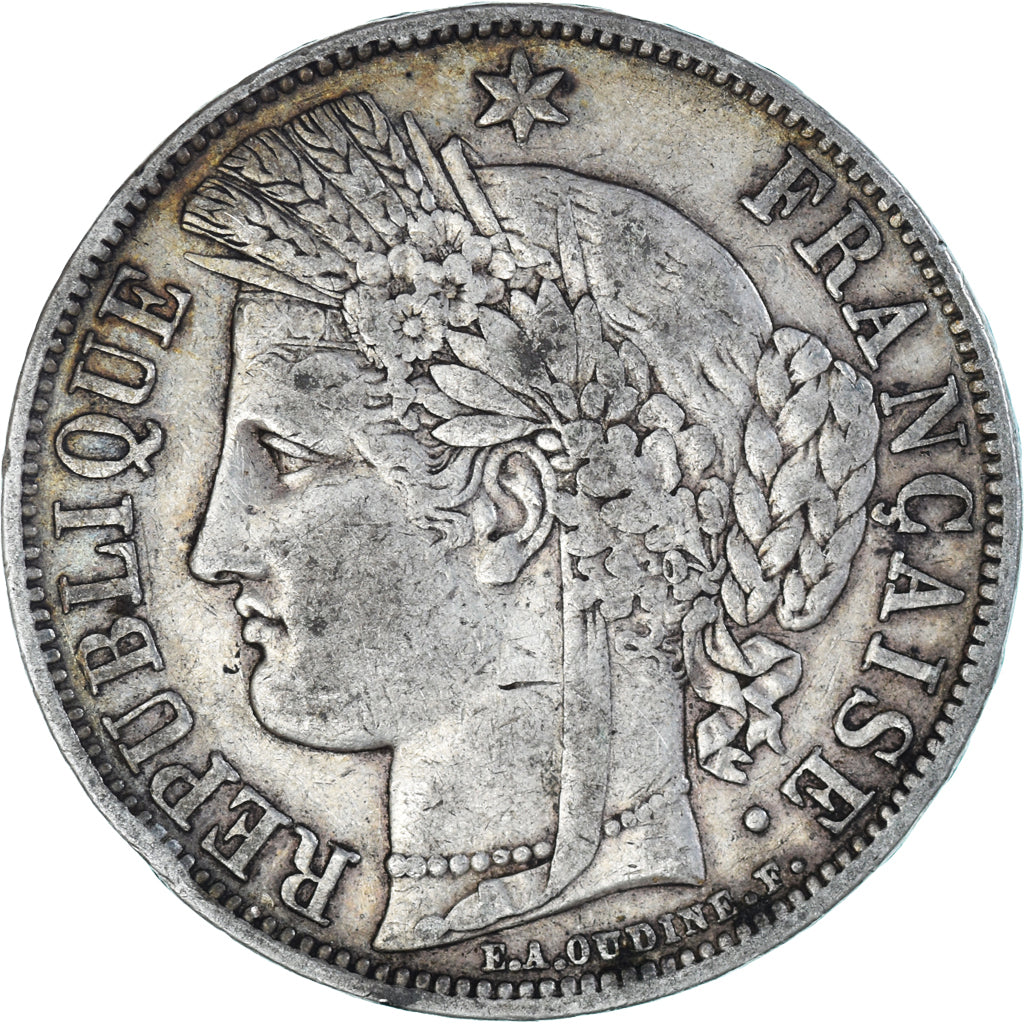 Coin, France, Cérès, 5 Francs, 1851, Paris, VF(20-25), Silver, KM:761.1