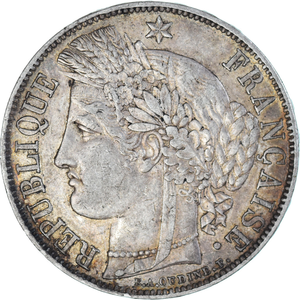 Coin, France, Cérès, 5 Francs, 1850, Paris, EF(40-45), Silver, KM:761.1
