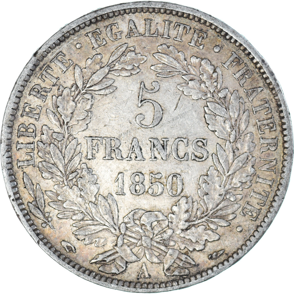 Coin, France, Cérès, 5 Francs, 1850, Paris, EF(40-45), Silver, KM:761.1