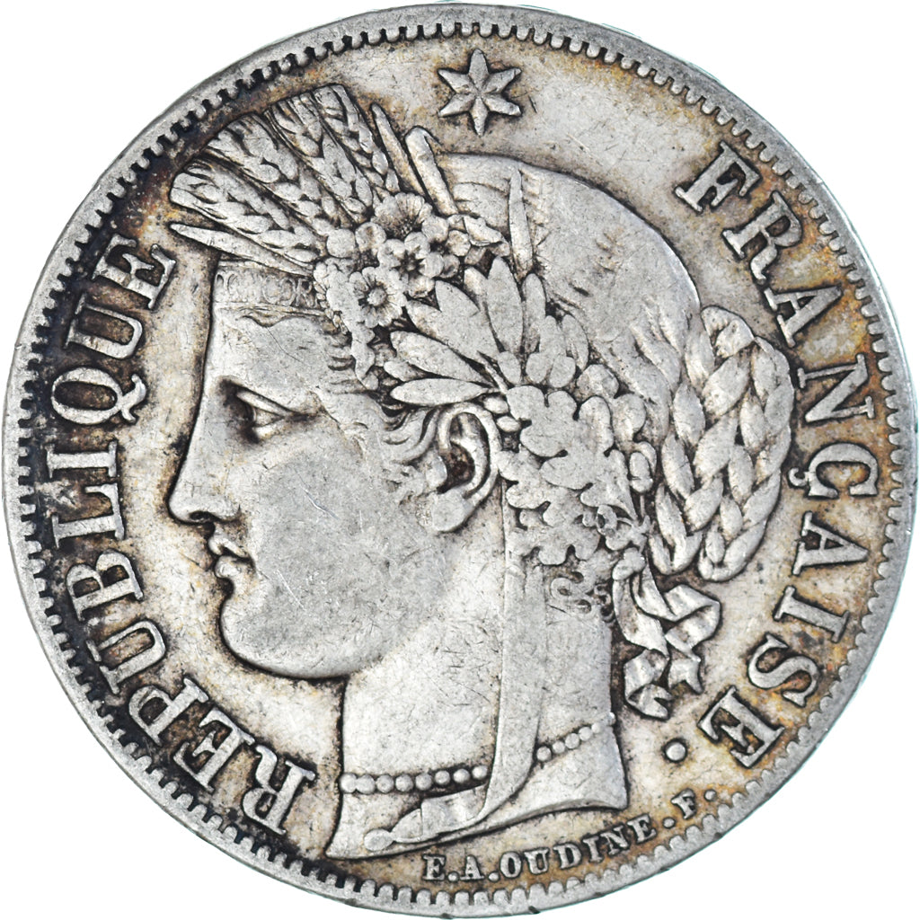 Coin, France, Cérès, 5 Francs, 1849, Paris, VF(30-35), Silver, KM:761.1