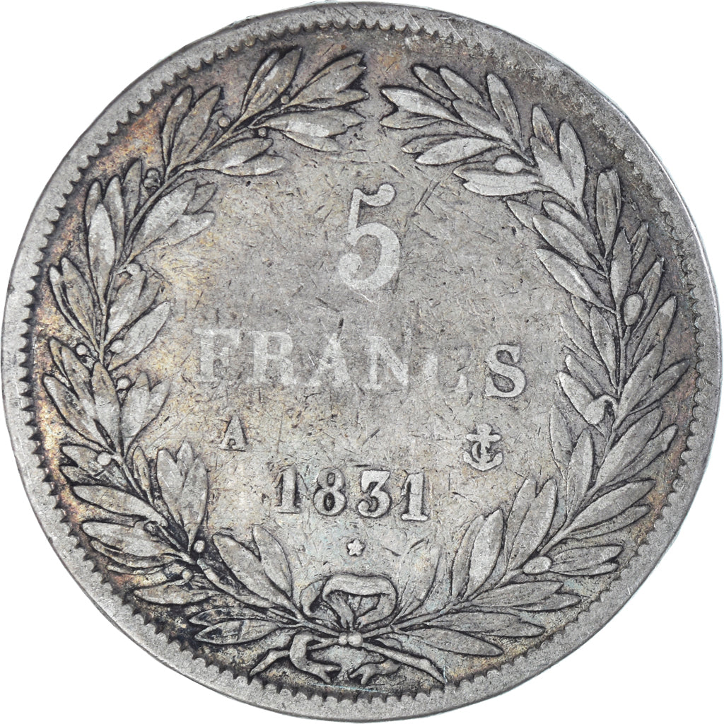 Coin, France, Louis-Philippe, 5 Francs, 1831, Paris, VF(30-35), Silver