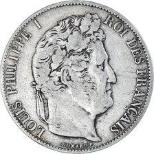 Coin, France, Louis-Philippe, 5 Francs, 1844, Paris, VF(30-35), Silver