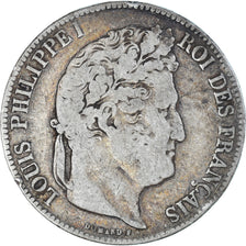 Coin, France, Louis-Philippe, 5 Francs, 1840, Rouen, VF(20-25), Silver