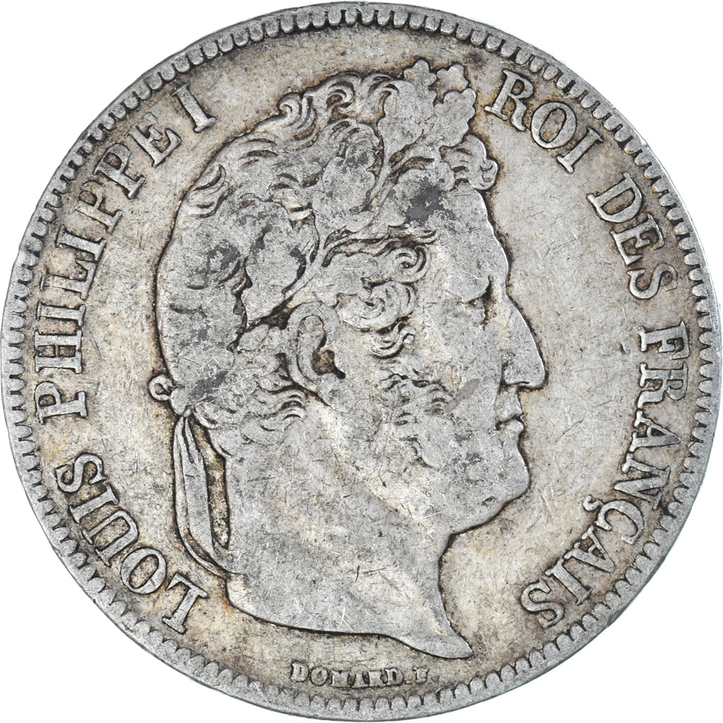 Coin, France, Louis-Philippe, 5 Francs, 1835, Lille, VF(30-35), Silver