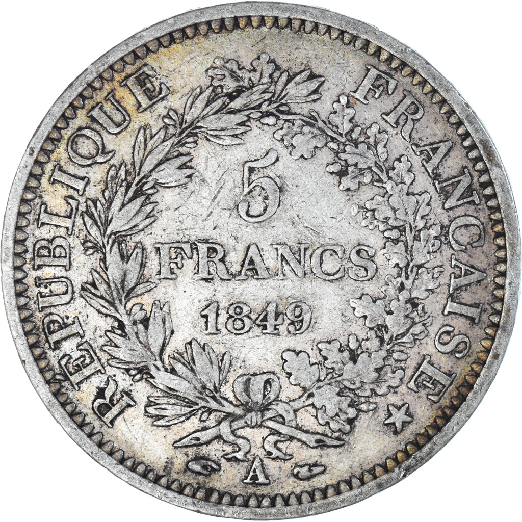 Coin, France, Hercule, 5 Francs, 1849, Paris, VF(30-35), Silver, KM:756.1