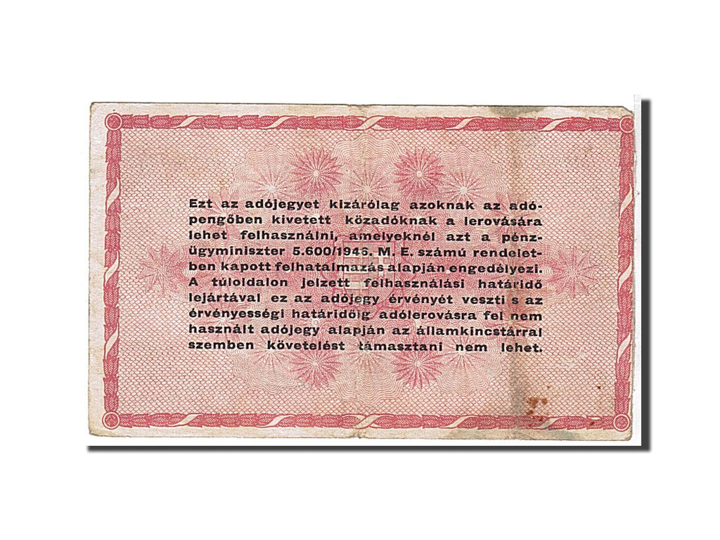 Banconote, Ungheria, 1,000,000 (Egymillió) Adópengö, 1946, KM:140c, BB