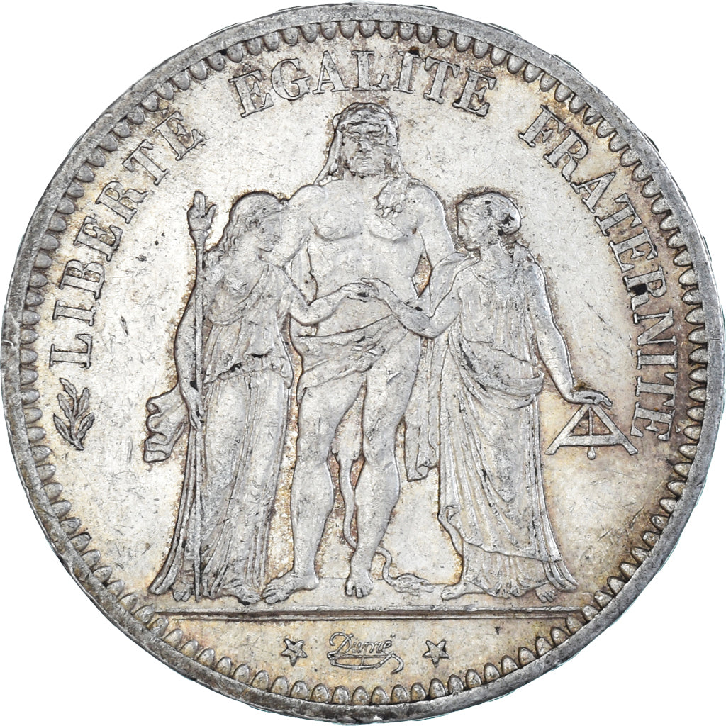 Moneta, Francia, Hercule, 5 Francs, 1872, Paris, BB+, Argento, KM:820.1