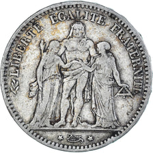Moneta, Francia, Hercule, 5 Francs, 1873, Bordeaux, MB+, Argento, KM:820.2
