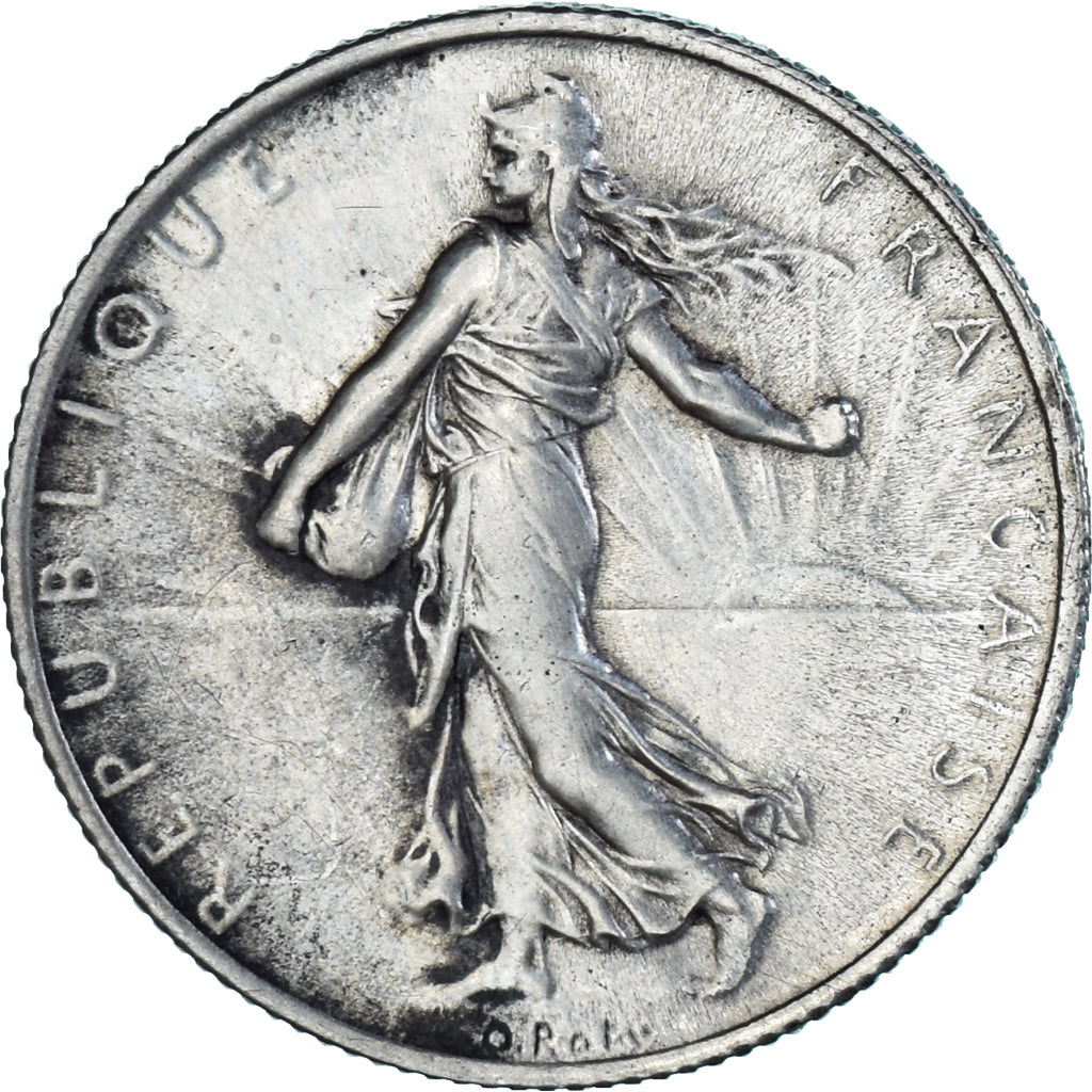 Coin, France, Semeuse, 2 Francs, 1914, Castelsarrasin, AU(55-58), Silver