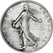 Coin, France, Semeuse, 2 Francs, 1914, Castelsarrasin, AU(55-58), Silver