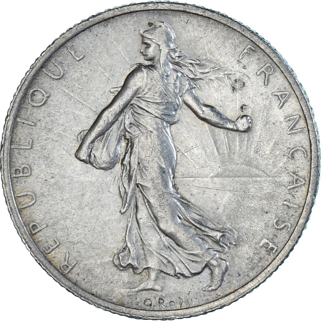 Coin, France, Semeuse, 2 Francs, 1914, Castelsarrasin, EF(40-45), Silver