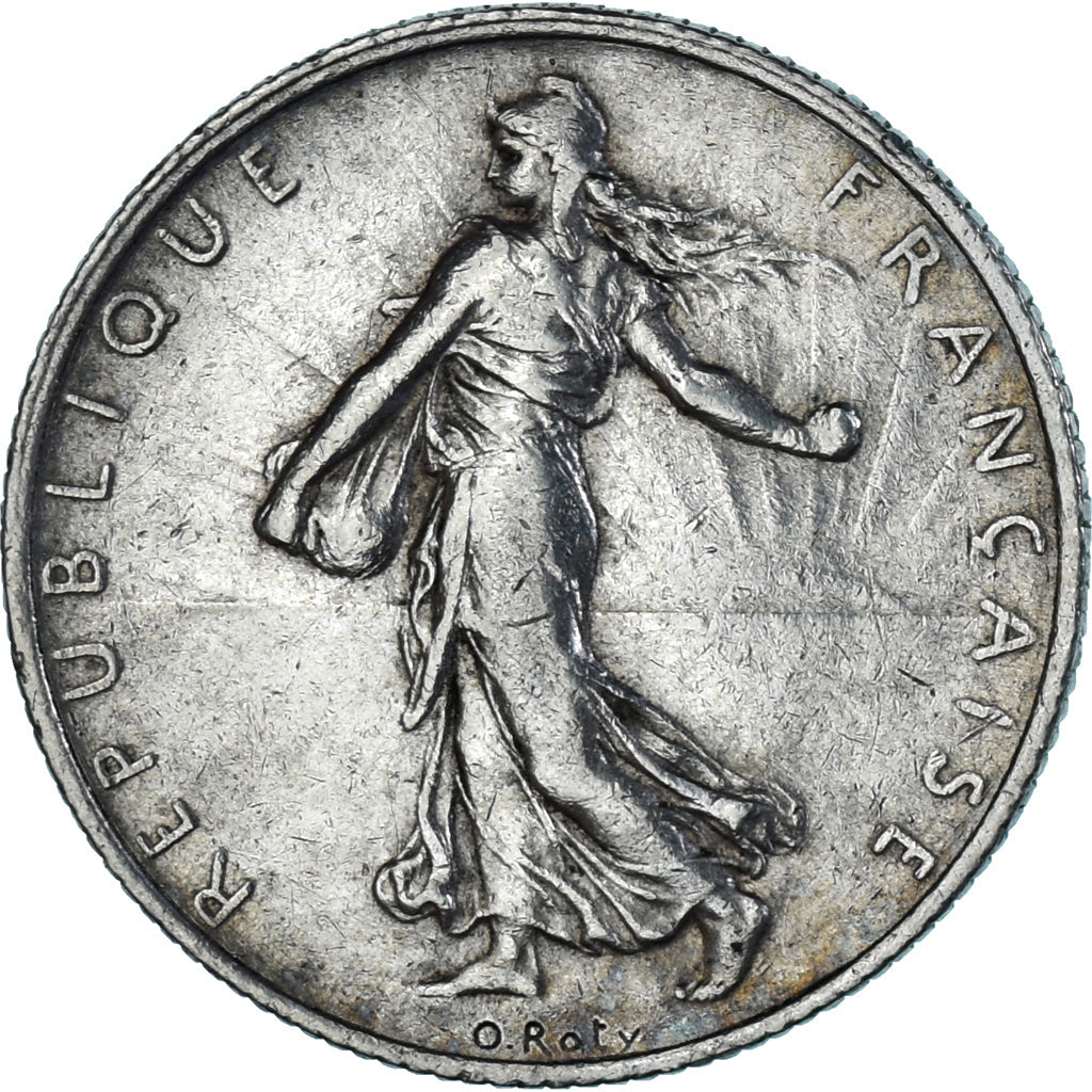 Moneta, Francia, Semeuse, 2 Francs, 1915, Paris, BB, Argento, KM:845.1