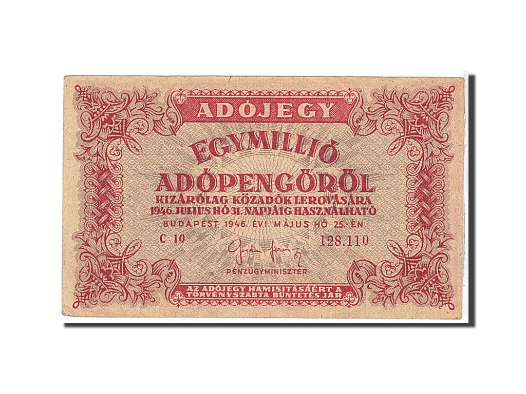 Hongrie, 1 Million Adopengö type 1946