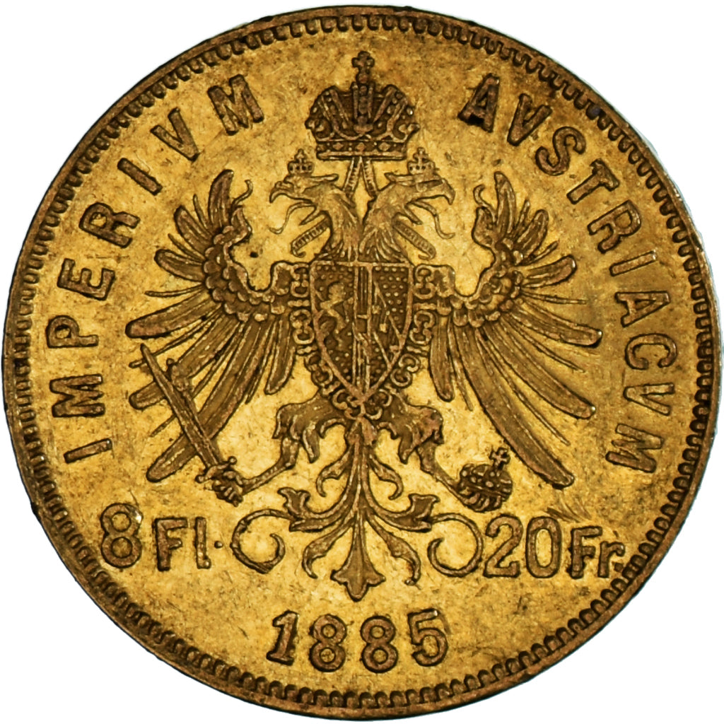 Autriche, Franz Joseph I, 8 Florins-20 Francs, 1885, TTB, Or, KM:2269