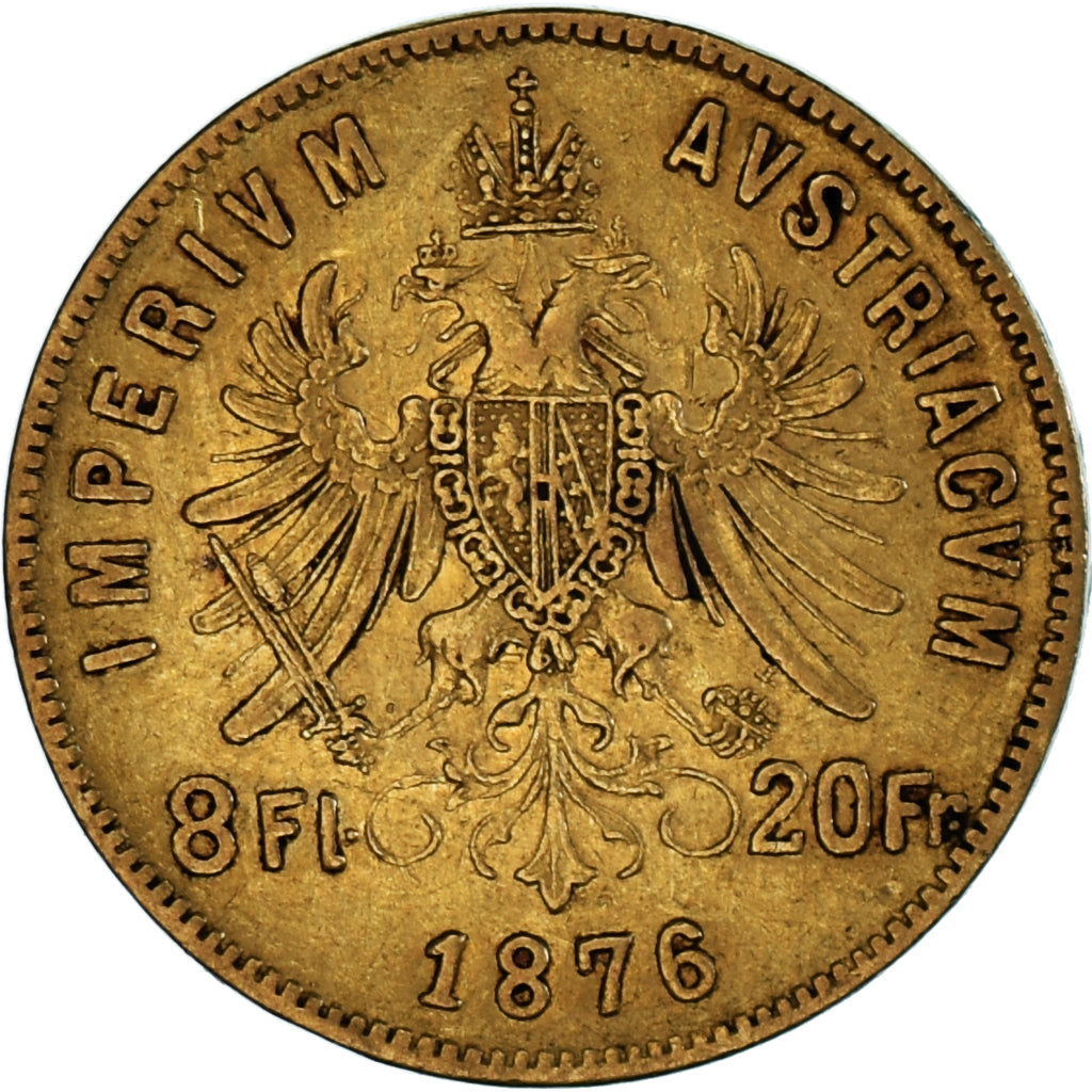 Autriche, Franz Joseph I, 8 Florins-20 Francs, 1876, TTB, Or, KM:2269