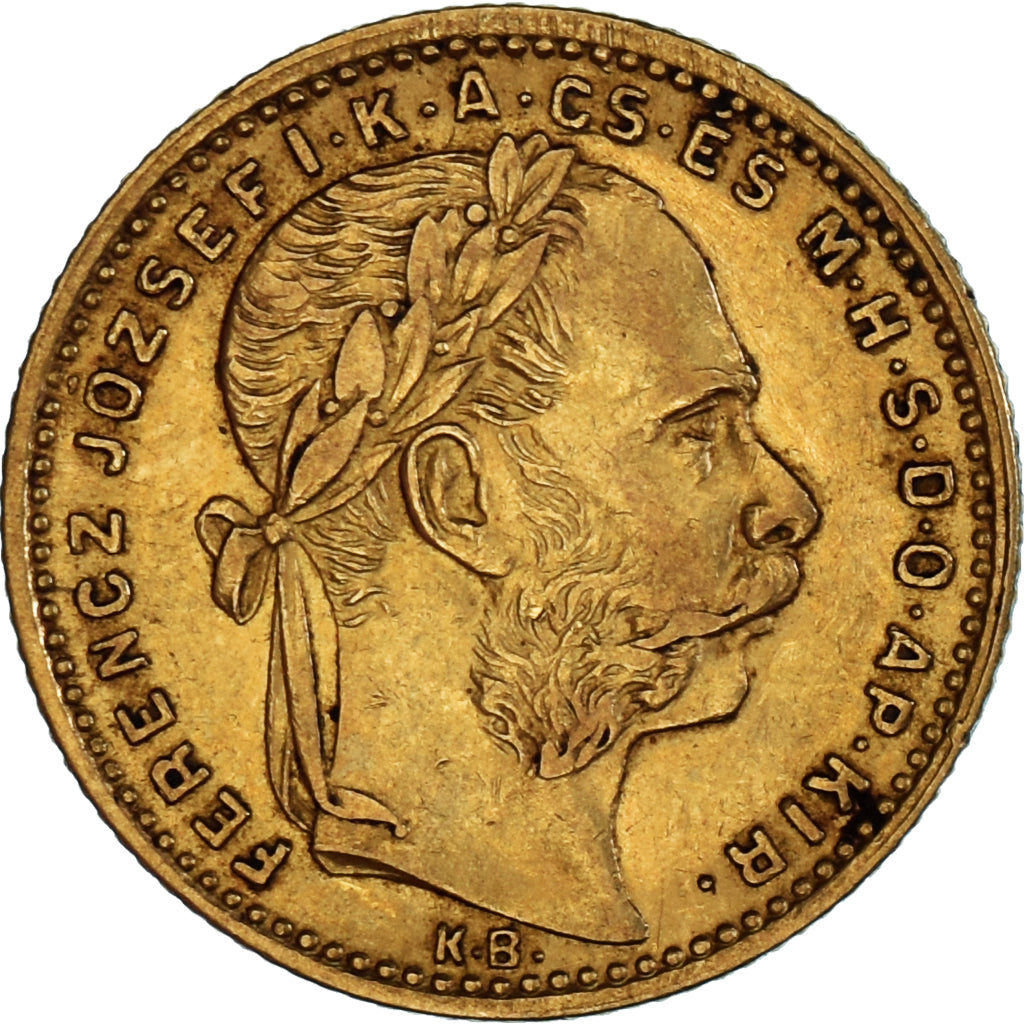 Monnaie, Hongrie, Franz Joseph I, 8 Forint 20 Francs, 1885, Kormoczbanya, TTB+