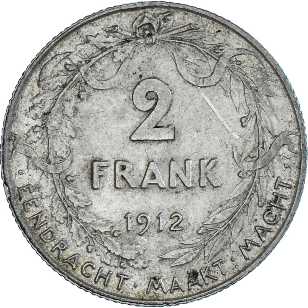 Monnaie, Belgique, 2 Francs, 2 Frank, 1912, TTB, Argent, KM:75