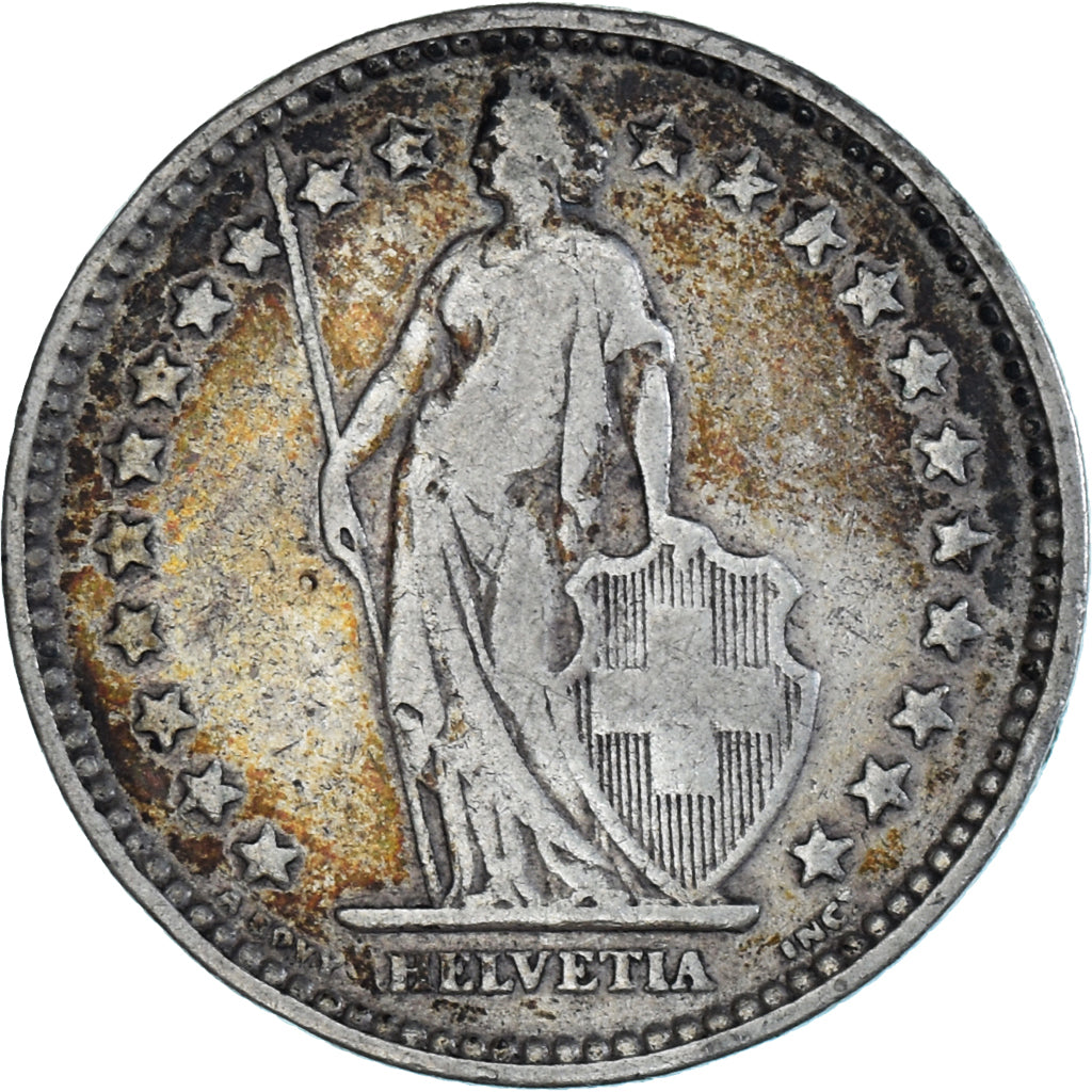 Switzerland, 2 Francs, 1920, Bern, F(12-15), Silver, KM:21